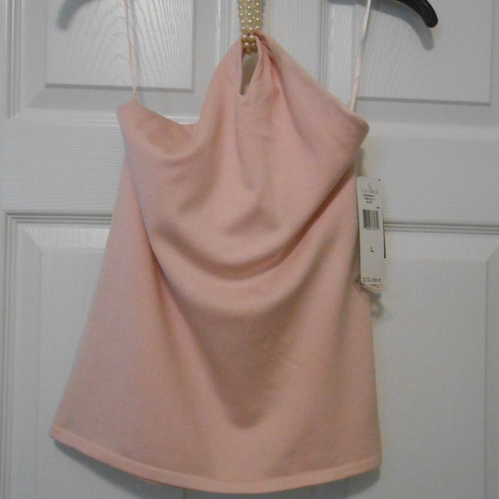 New with tags size large Ralph Lauren Blush halter top